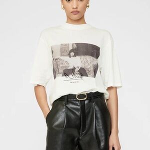 Anine Bing Mick Jagger tee, size XS, color ivory, great condition
